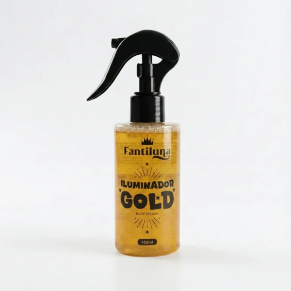 Iluminador Corporal Gold | Fluido de Resplandor Oro Puro Fantiluna - 160ml